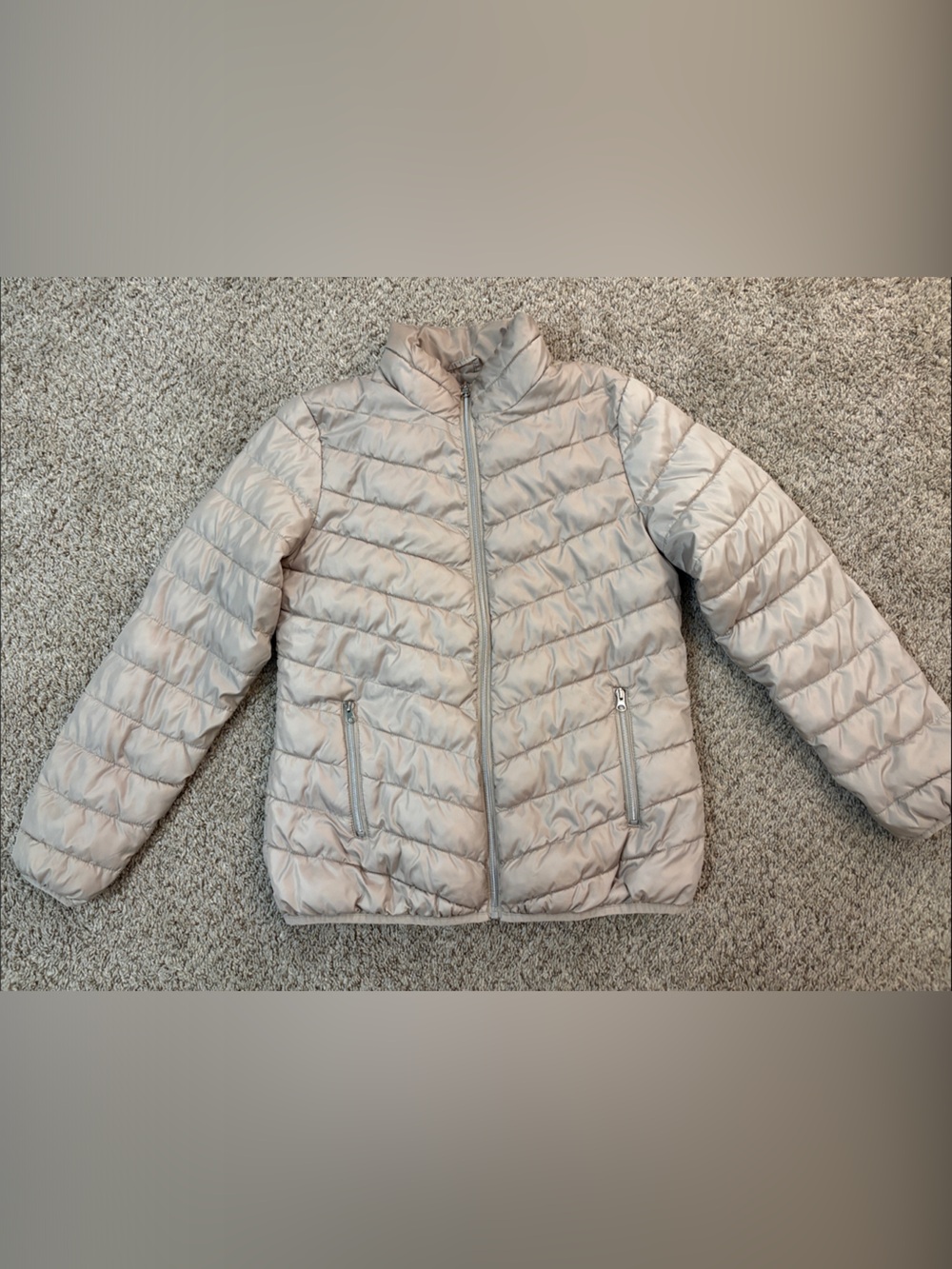 Big Chill Women's Lightweight Quilted Puffer Jacket in Tan